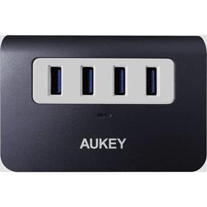 Aukey CB-H5 USB 3.2 Gen 1-, USB 2.0-combi-hub 4 poorten Grijs-wit