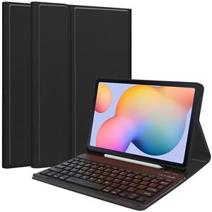 Lunso Samsung Galaxy Tab S6 Afneembare Keyboard Hoes - Zwart