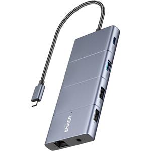 Anker 565 USB-C Hub (11-in-1) USB-C dockingstation Geschikt voor merk: Universeel Geïntegreerde kaartlezer