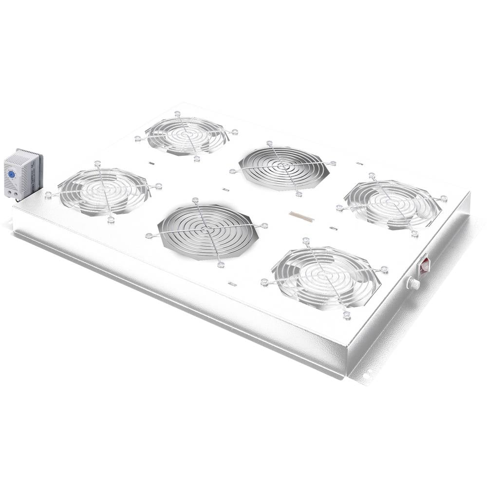 Roline 19-inch dakventilatorunit 4 ventilatoren , Thermostaat grijs