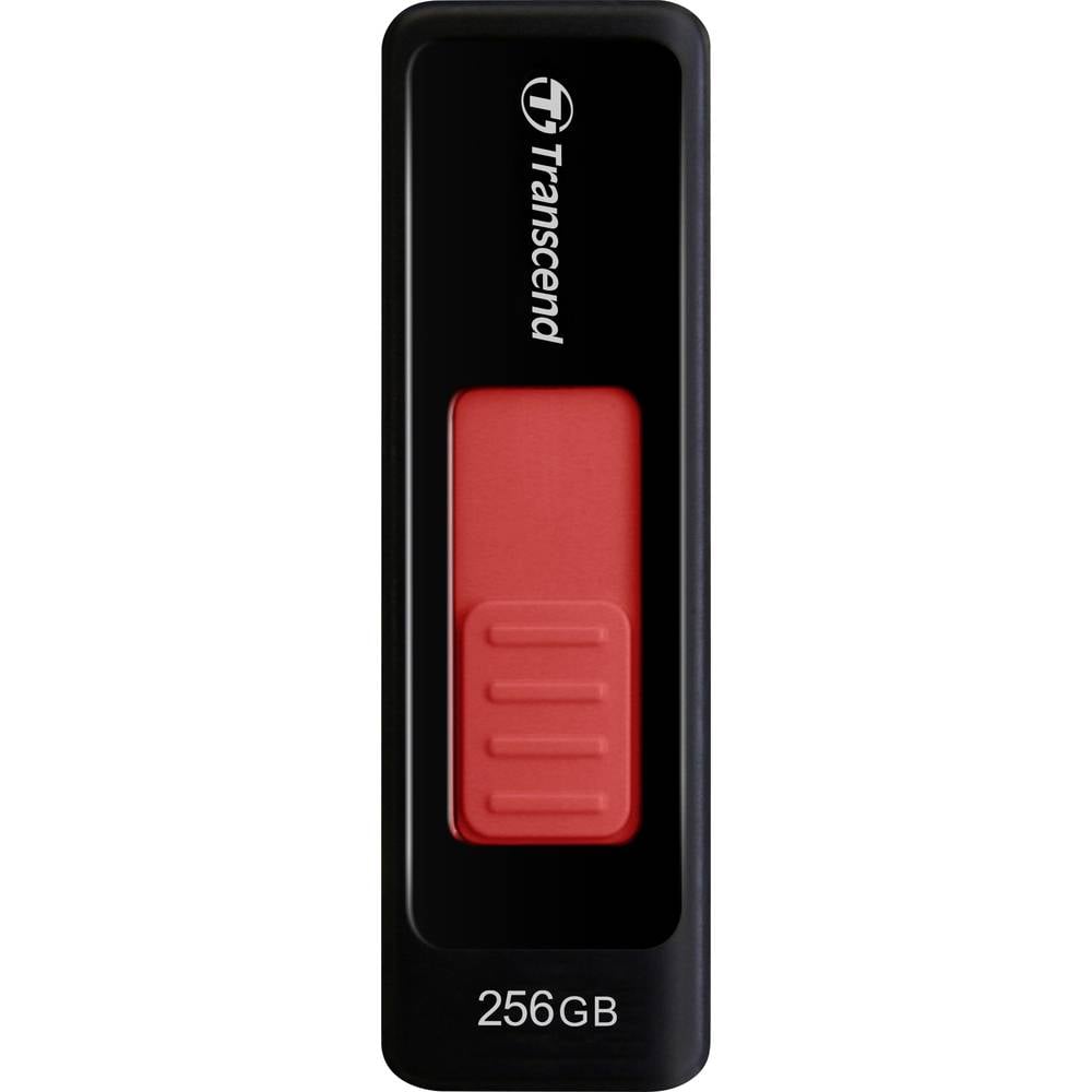 Transcend TS256GJF760 USB-stick Retail 256 GB Zwart/rood TS256GJF760 USB 3.2 Gen 1 (USB 3.0)