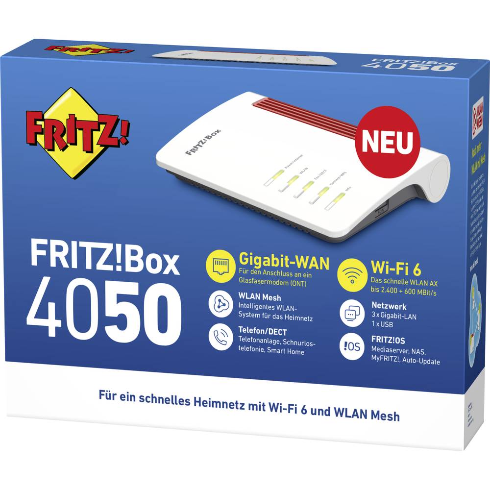 AVM FRITZ!Box 4050 WiFi-router 2.4 GHz, 5 GHz