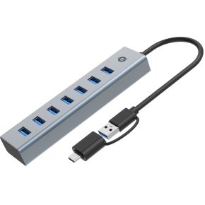 Conceptronic HUBBIES21G interface hub USB 3.2 Gen 1 (3.1 Gen 1) Type-A 5000 Mbit/s Grijs