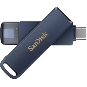 SanDisk iXpand USB flash drive 256 GB USB Type-C / Lightning 3.2 Gen 1 (3.1 Gen 1) Blauw