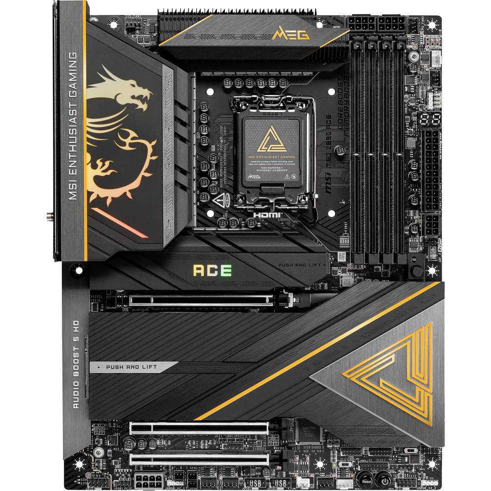 MSI MEG Z890 ACE Moederbord Socket Intel 1851 Vormfactor ATX Moederbord chipset Intel Z890