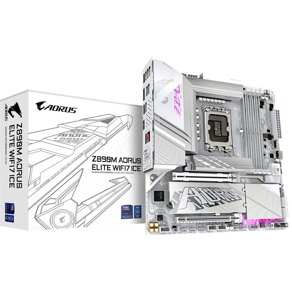 Gigabyte Z890 A ELITE WF7 ICE Moederbord Socket Intel 1851 Vormfactor ATX Moederbord chipset Intel Z890