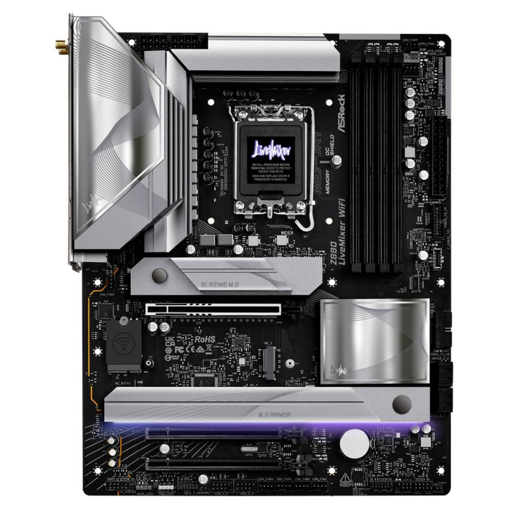 ASRock Z890 LiveMixer WiFi Moederbord Socket Intel 1851 Vormfactor ATX Moederbord chipset Intel Z890