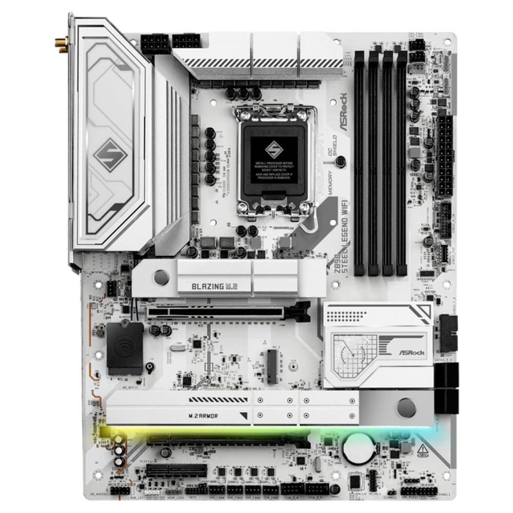 ASRock Z890 Steel Legend WiFi Moederbord Socket Intel 1851 Vormfactor ATX Moederbord chipset Intel Z890