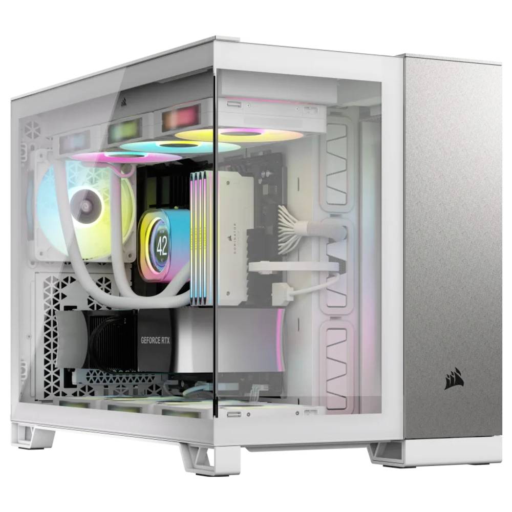 Corsair Geh mATX 2500X (Tempered Glass) Midi-tower PC-behuizing Grijs, Wit