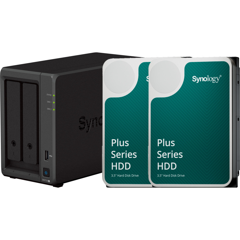 Synology DS723+ incl. 2x HAT3300-4T 4 TB harde schijf NAS