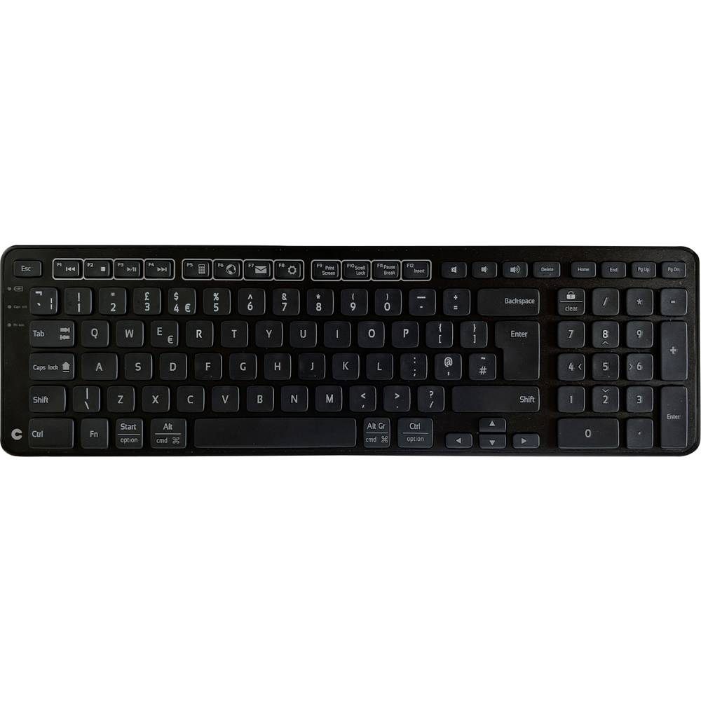 ContourDesign Contour Balance - Tastatur - kabellos - USB, 2.4 GHz - GB - Schwarz