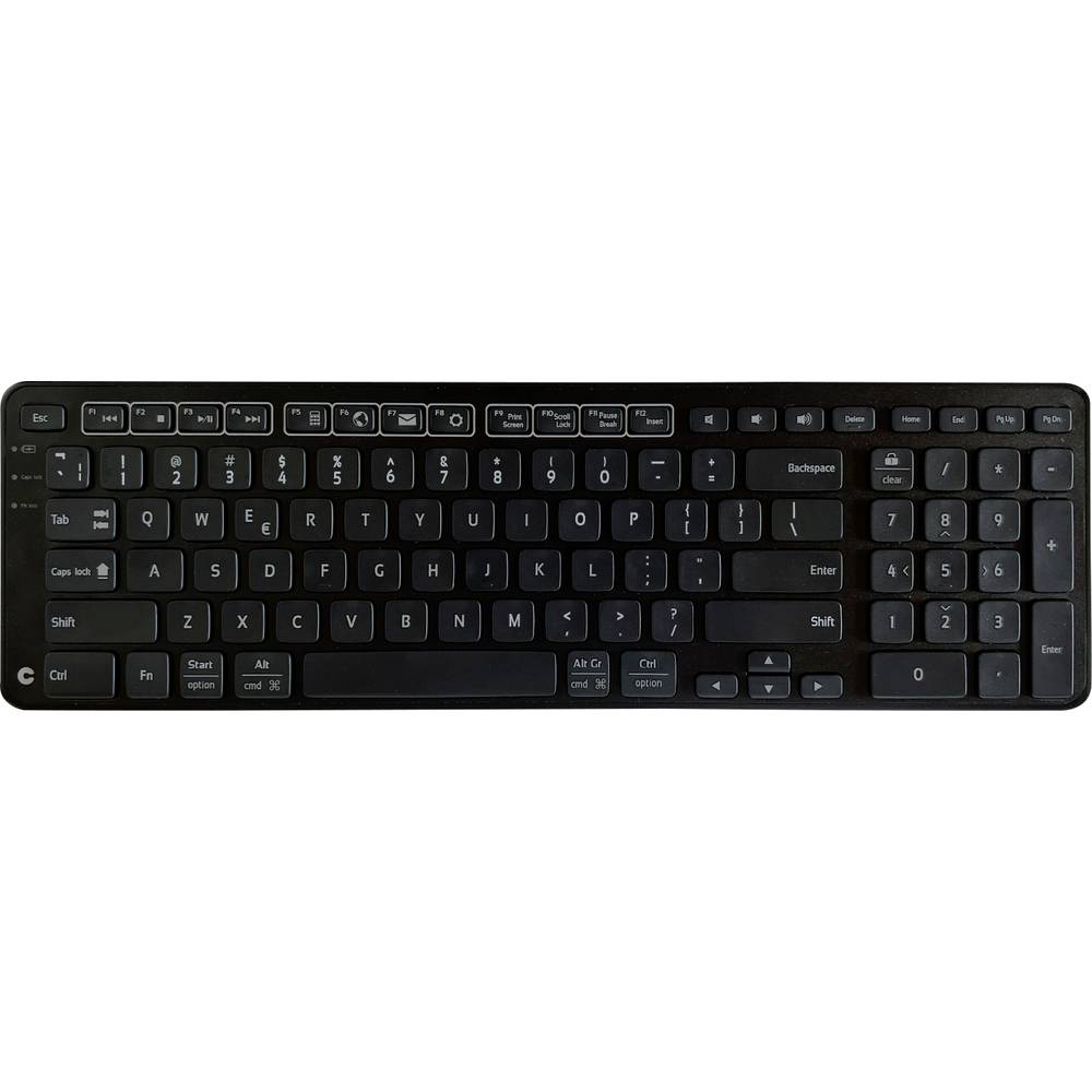 ContourDesign Contour Balance - Tastatur - kabellos - USB, 2.4 GHz - USA - Schwarz