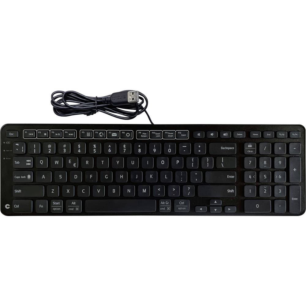 Contour Design Contour New Balance Tastatur wired US-L Toetsenbord USB QWERTY, US-Engels Zwart