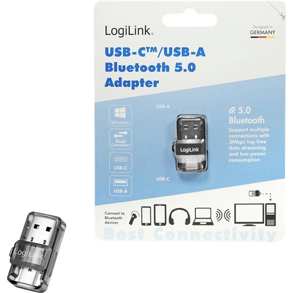 LogiLink USB 3.2 - Bluetooth 5.0 Adapter, transparent