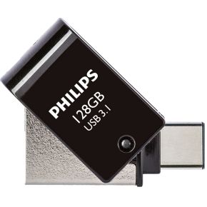 Philips FM12DC152B/00 USB flash drive 128 GB USB Type-A 3.2 Gen 1 (3.1 Gen 1) Zwart, Zilver