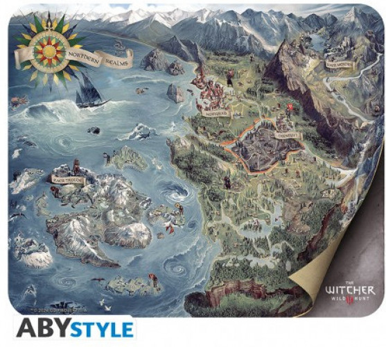 Abystyle The Witcher Gaming Muismat - World Map