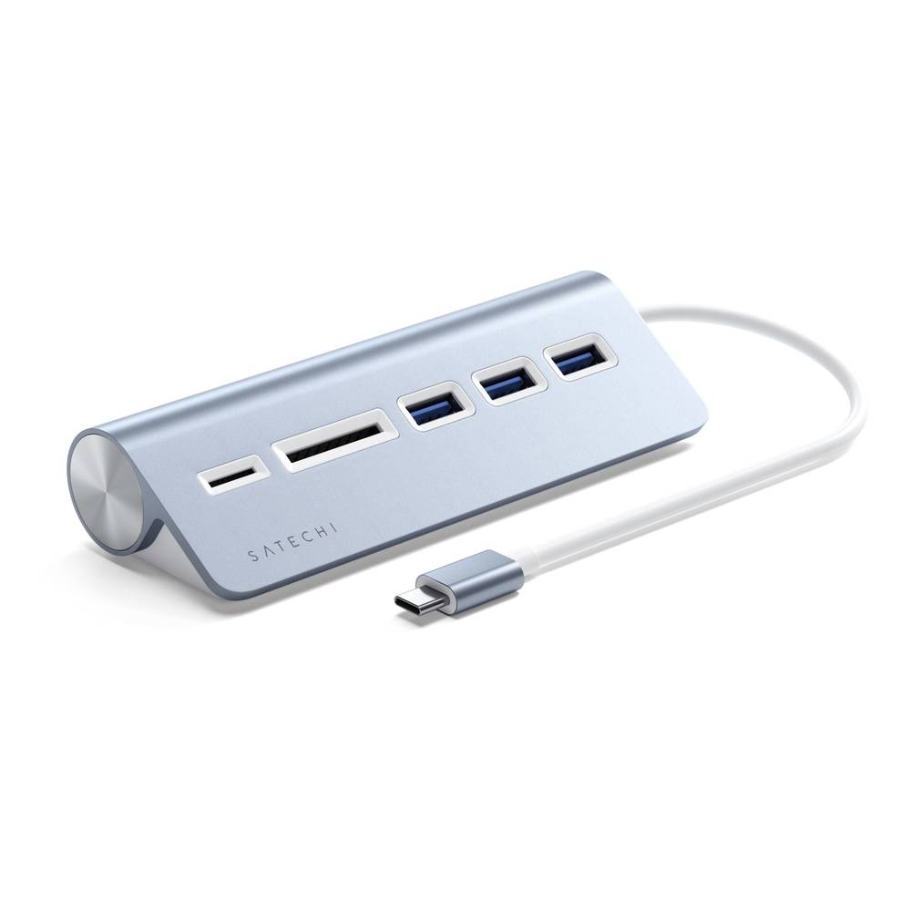 Satechi ST-TCHCRB USB-combi-hub Blauw, Zilver