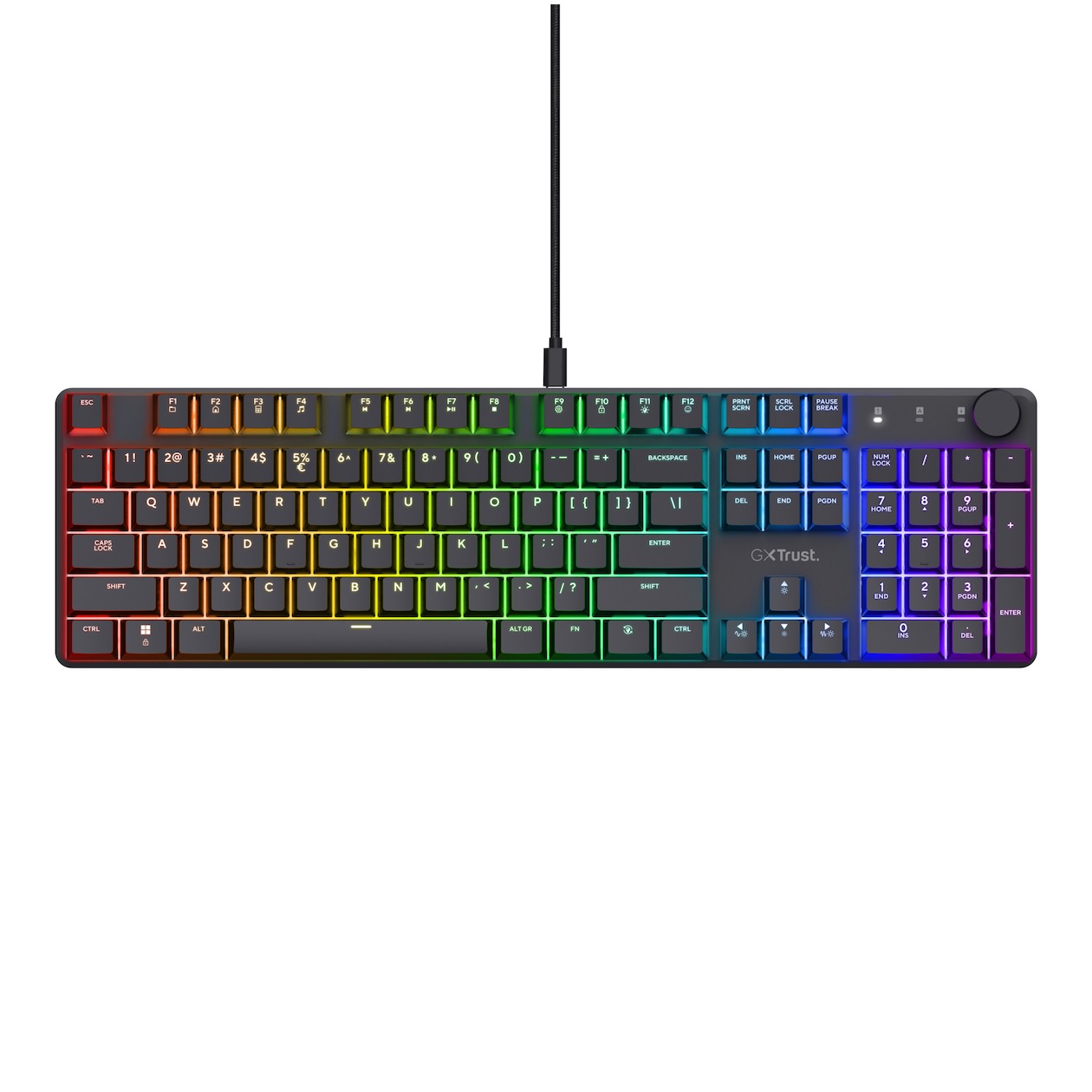 Trust GXT866 TORIX MECHANICAL KEYBOARD US QWERTY Toetsenbord Zwart