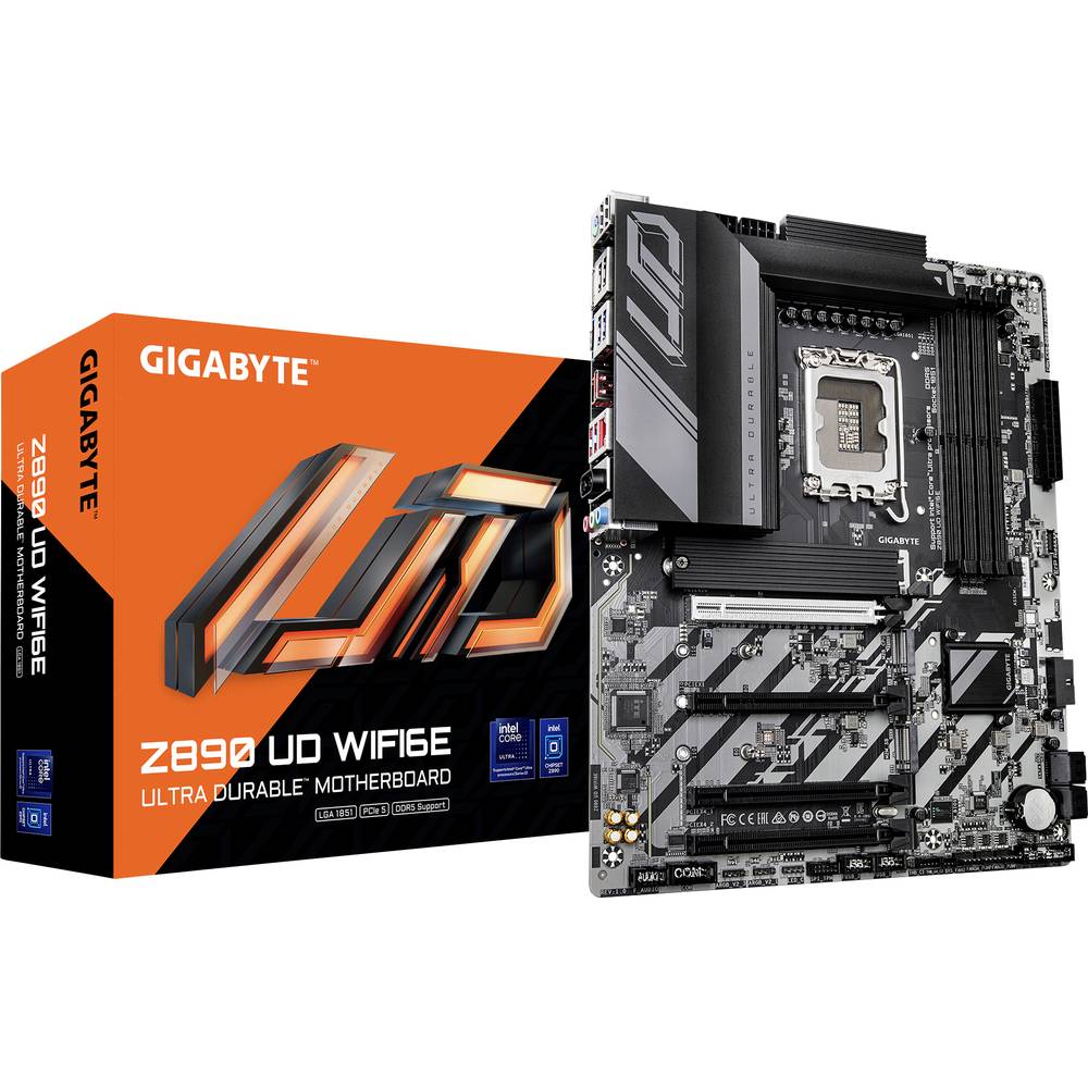 Gigabyte Z890 UD WIFI6E Moederbord Socket Intel 1851 Vormfactor ATX Moederbord chipset Intel Z890