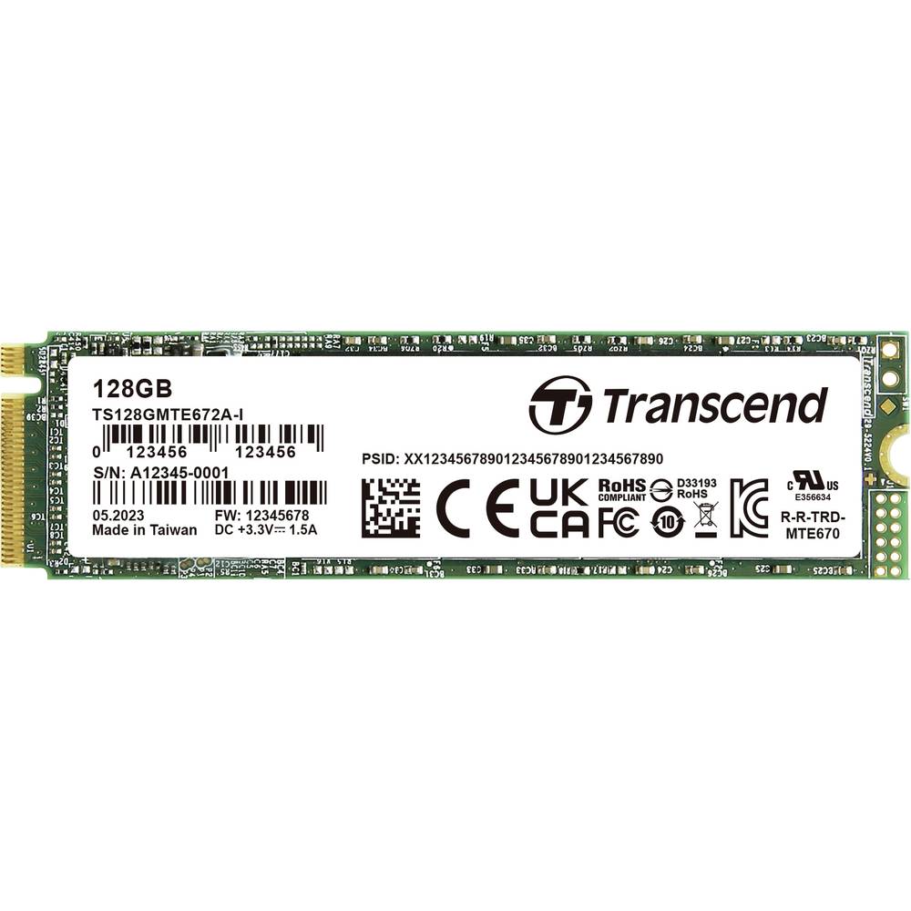 Transcend 128 GB PCIe SSD harde schijf TS128GMTE672AI-VS1