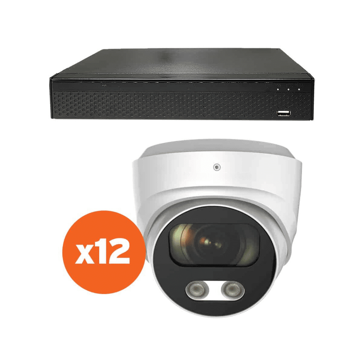 Dutch Security Systems 12x Beveiligingscamera Bekabeld - Dome Basic - Wit