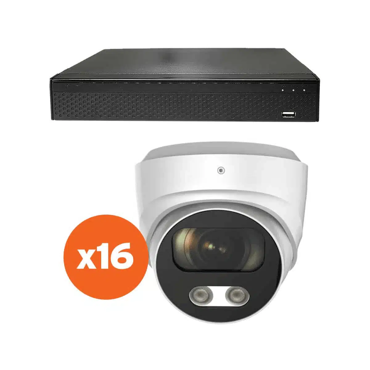 Dutch Security Systems 16x Beveiligingscamera Bekabeld - Dome Basic - Wit