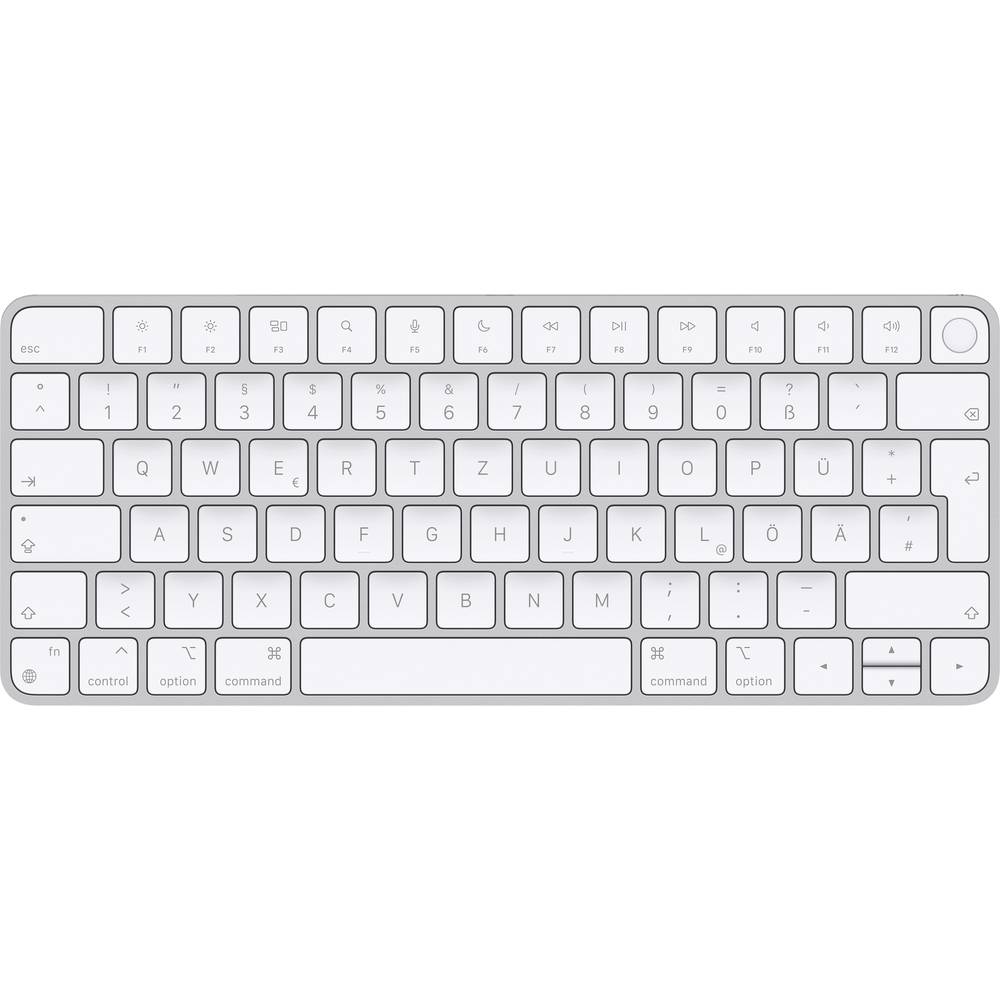 Apple Magic Keyboard Touch ID Toetsenbord Bluetooth QWERTZ, Duits, Macintosh Wit Oplaadbaar, Vingerafdruklezer