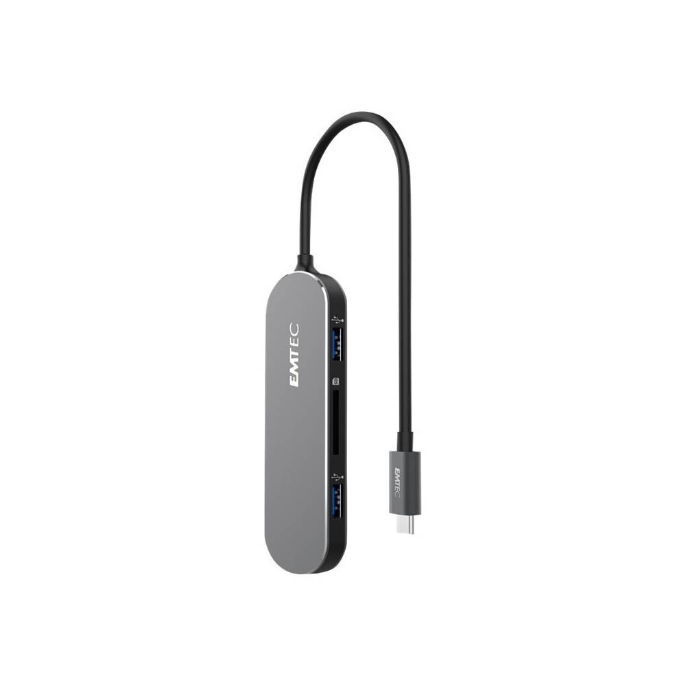 Emtec T650C Type-C HUB USB 3.2 Gen 1-hub 6 poorten Zwart