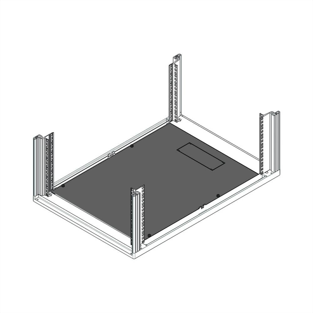 NVent SCHROFF 25230151 19 inch Bodemplaat voor patchkast Zwart/grijs