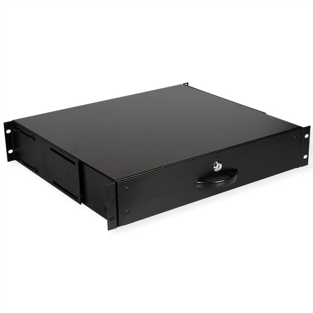 Roline 19-inch toetsenbordlade 2 U, 400mm diep afsluitbaar zwart