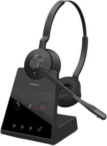 Jabra Engage 75 SE Stereo On Ear headset Bluetooth, DECT, Kabel Stereo Zwart Noise Cancelling Microfoon uitschakelbaar (mute), NFC
