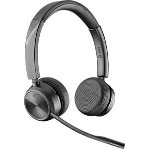 HP Poly Savi 7220 Office On Ear headset Telefoon DECT Stereo Zwart Noise Cancelling Headset, Volumeregeling, Microfoon uitschakelbaar (mute), Incl. oplaad- en
