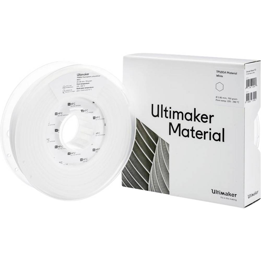 UltiMaker PMUM-1006-002 TPU95A Filament TPU 2.85 mm 700 g Wit 1 stuk(s)