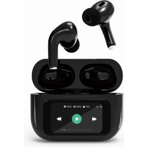 Gembird TWS-LCD-ANC-01-BK In Ear oordopjes HiFi Bluetooth Stereo Zwart