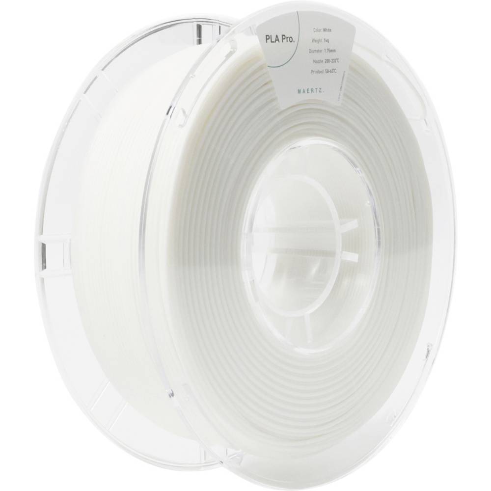 Maertz PMMA-1009-002 PMMA-1009-002 Filament PLA Pro 1.75 mm 1000 g Wit 1 stuk(s)