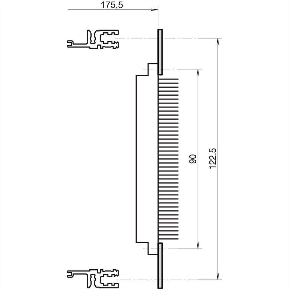 NVent SCHROFF Schroff 20822048 19 inch Rails voor patchkast