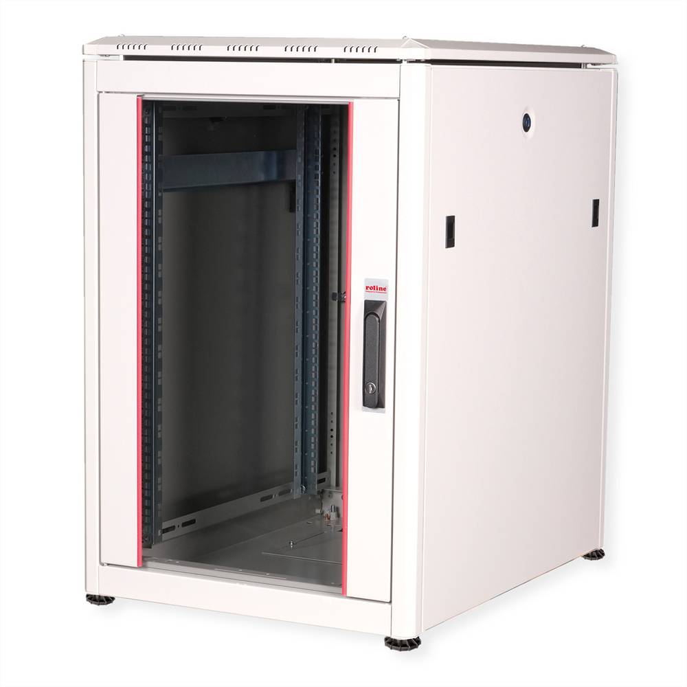 Roline 19-inch netwerkkast Pro 16 U, 600x800 BxD Glazen deur grijs
