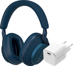 Bowers & Wilkins Px7 S2e Blauw + BlueBuilt Power Delivery Oplader met Usb C Poort 20W Wit