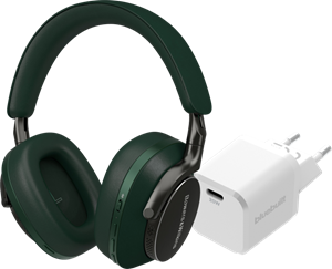 Bowers & Wilkins Px8 Groen + BlueBuilt Power Delivery Oplader met Usb C Poort 20W Wit