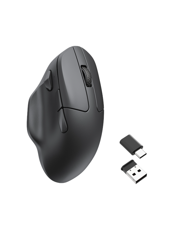 Keychron M7 1K Hz Light 63g Ergonomic Black Wirele - Gaming muis - Optisch - 6 knoppen - Zwart