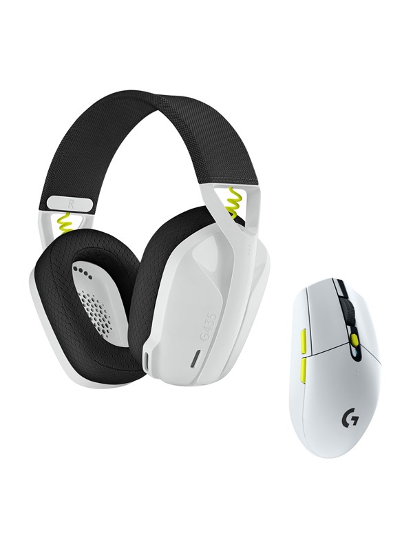 Logitech Draadloos Gaming Combo - BLACK+WHITE+LIME - Gaming muis - Optisch - 6 knoppen - Wit