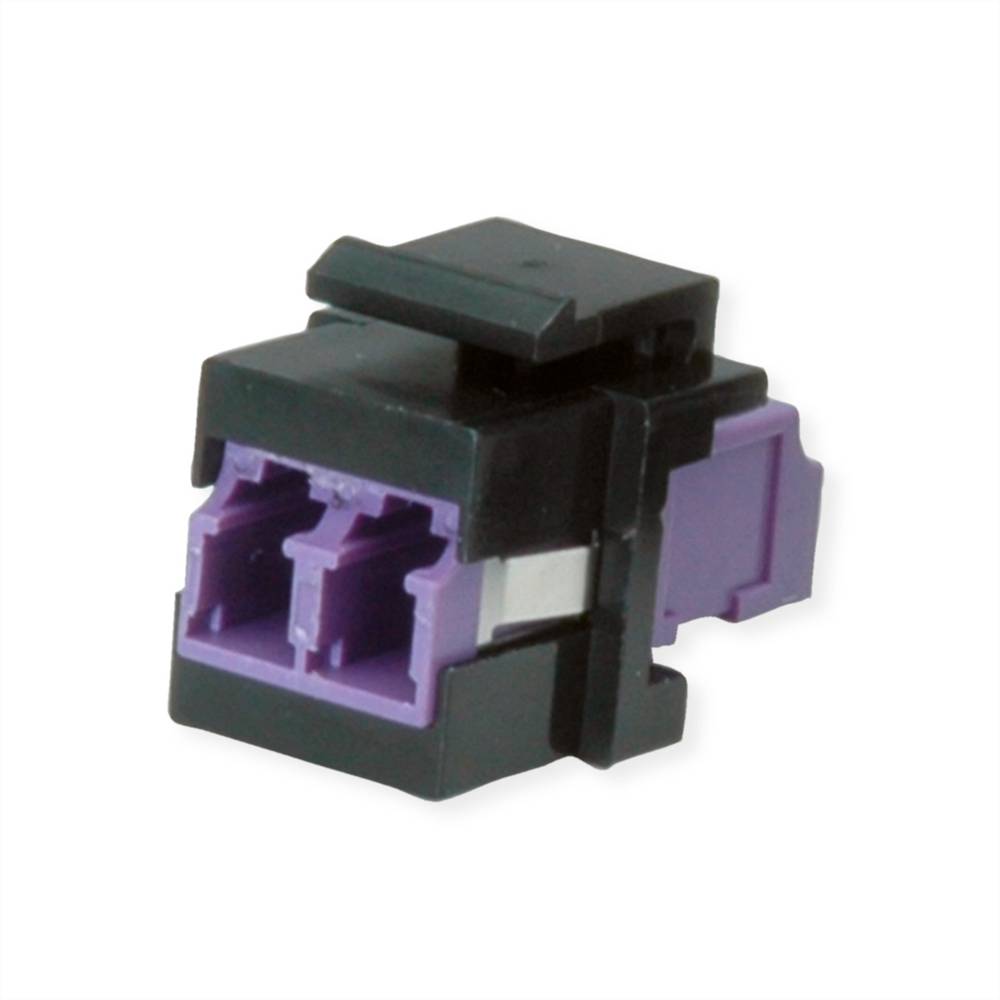 Roline Keystone glasvezeladapter LC/LC duplex, multimode, OM4