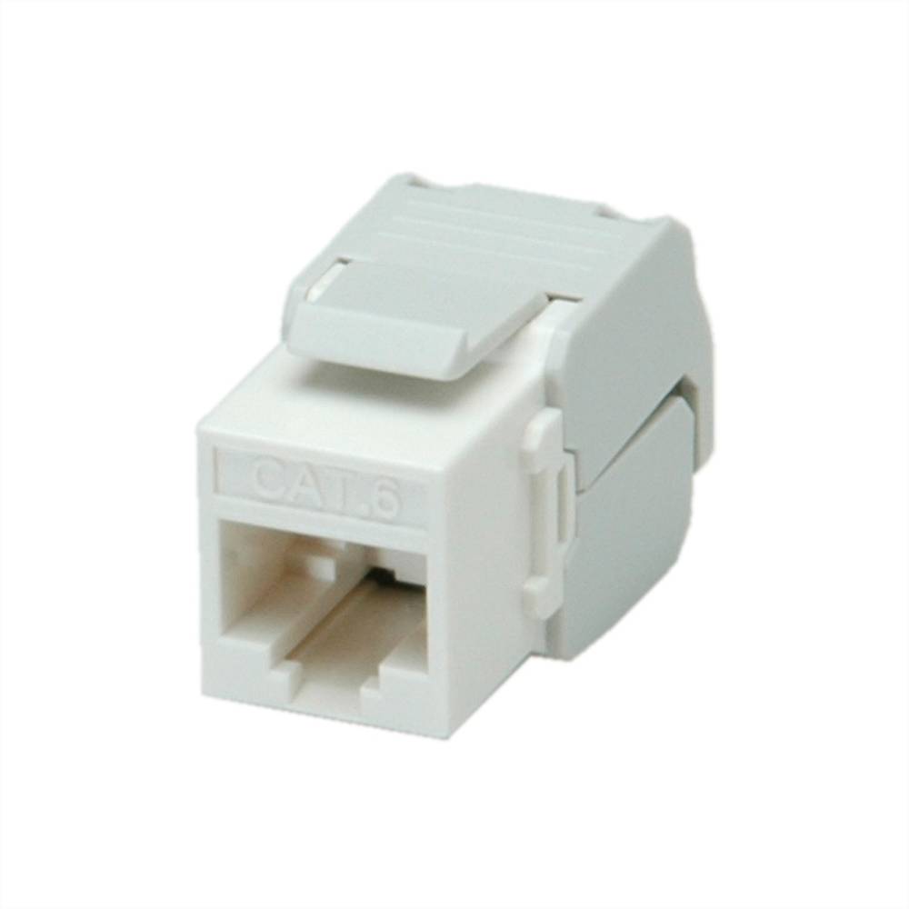 Roline Cat.6 (Class E) Keystone, onafgeschermd, wit, geen gereedschap nodig