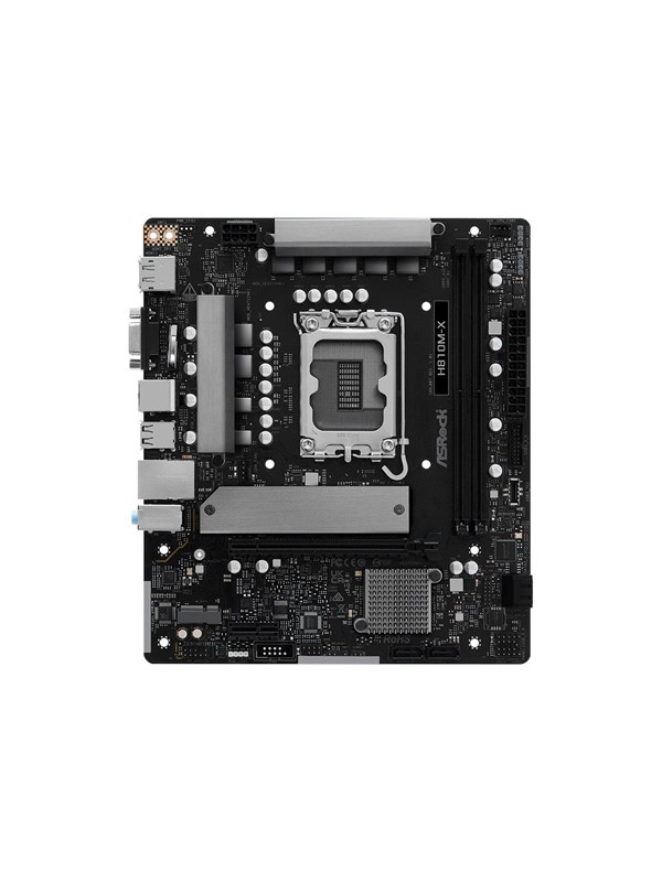 ASRock H810M-X - motherboard - micro ATX - LGA1851 Socket - H810 Moederbord - Intel H810 - Intel LGA1851 socket - DDR5 RAM - Micro-ATX