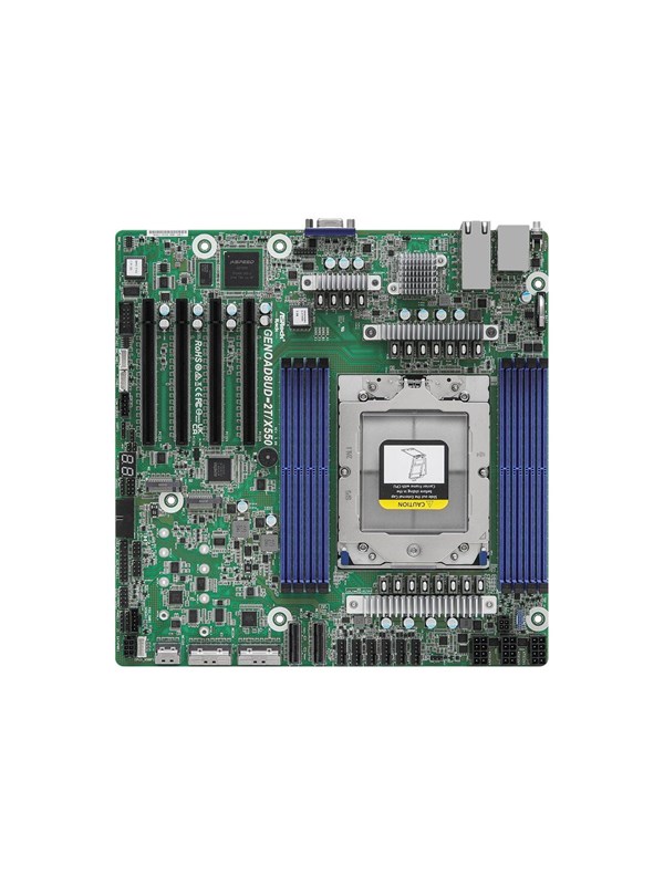 ASRock Rack GENOAD8UD-2T/X550 - motherboard - deep micro atx - LGA6096 Socket Moederbord - LGA6096 Socket socket - DDR5 RAM - Deep micro atx
