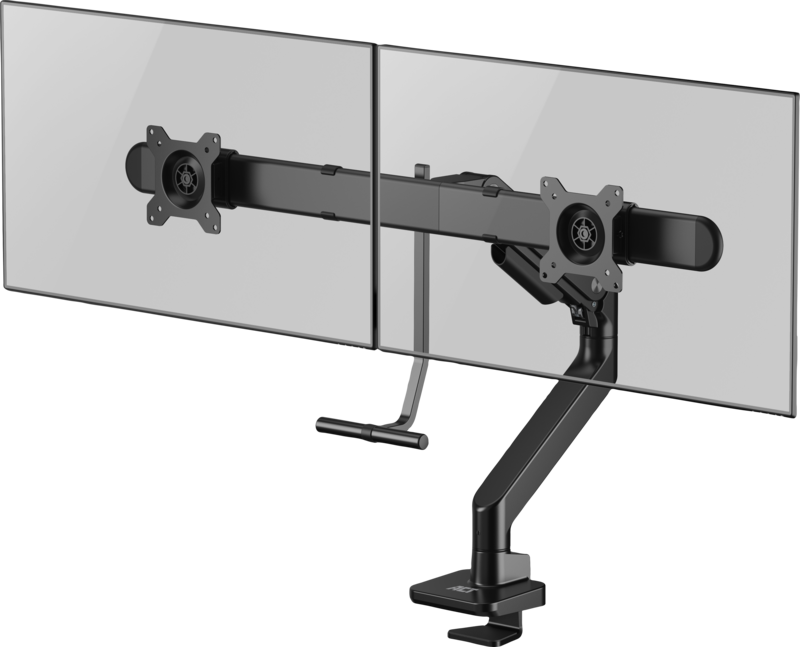 ACT AC8344 Monitorarm 32 inch met gasveer en crossbar voor 2 monitoren