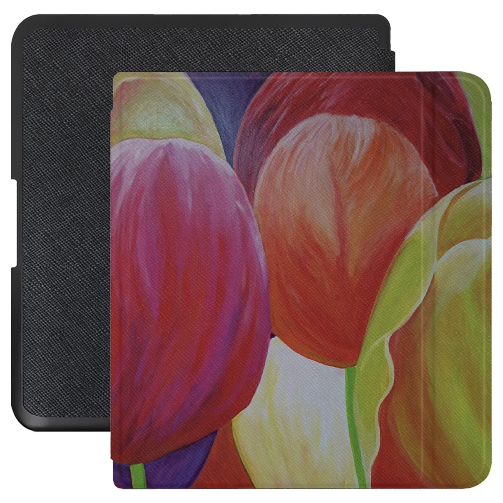 Lunso Kobo Forma hoes (8 inch) - Vegan Saffiano Leren sleepcover - Tulpen