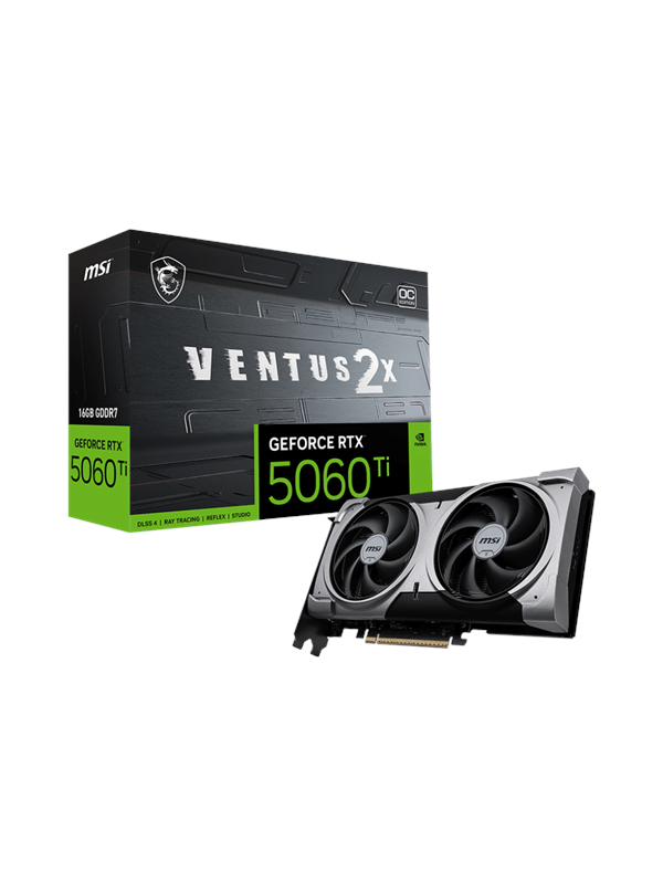 MSI GeForce RTX 5060 Ti VENTUS 2X Plus OC - 16GB GDDR7 RAM - Grafische kaarten