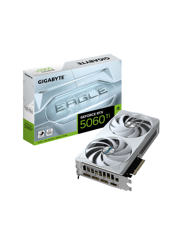 Gigabyte GeForce RTX 5060 Ti EAGLE OC ICE - 8GB GDDR7 RAM - Grafische kaarten