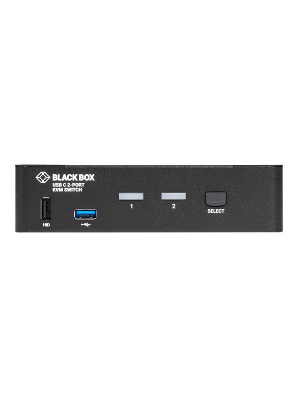 Black Box USB-C 4K KVM Switch 2-Port - KVM switch - 2 ports - TAA Compliant